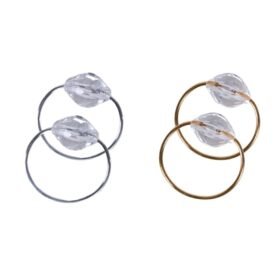 Kit 2 Pçs Anel para Guardanapo 2 Lugares Cristalino 4x3cm Argola