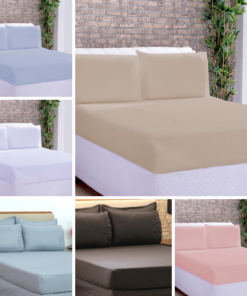 Jogo de Lençol 3 Pçs Simples com Elástico Casal Padrão Microfibra Liso