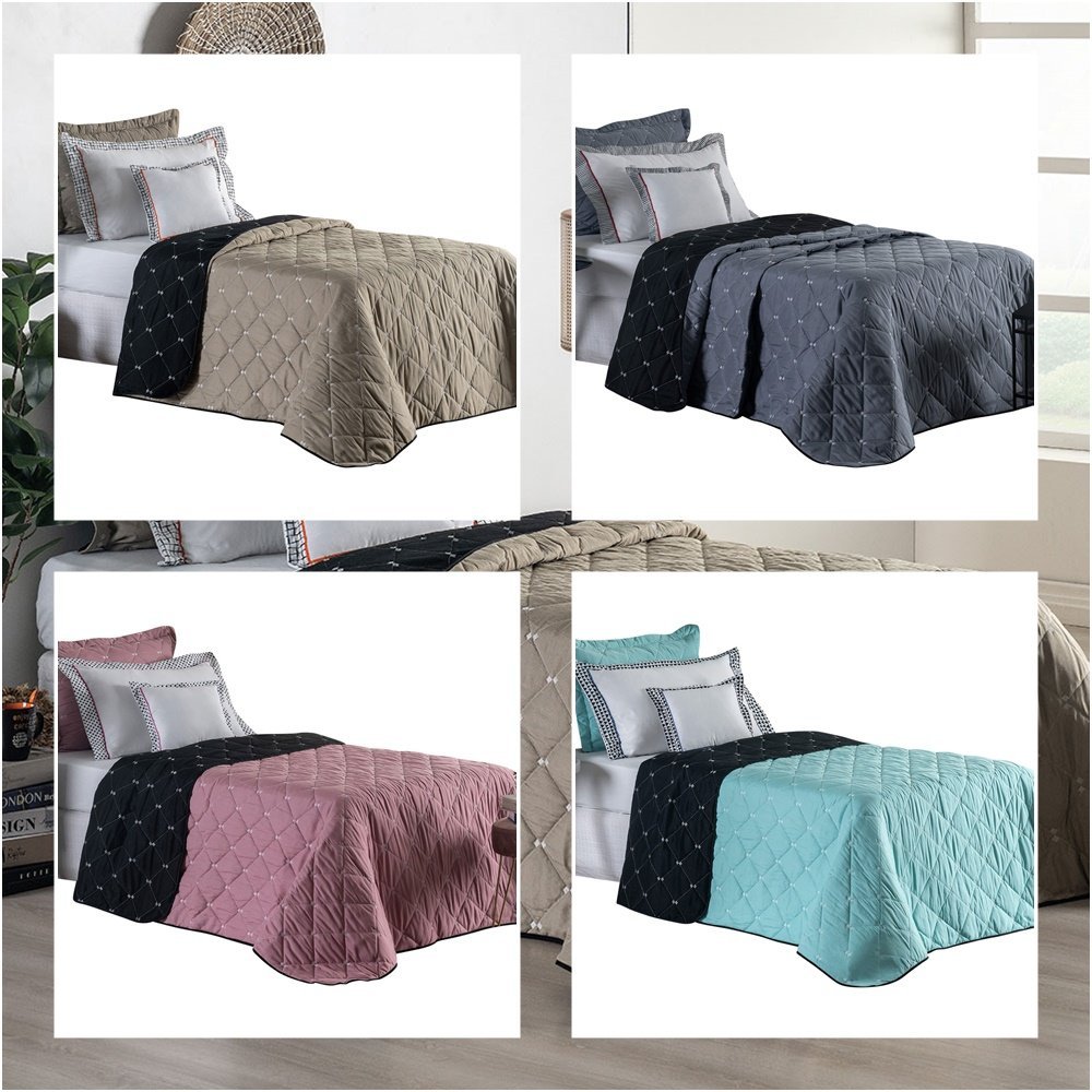 Kit 4 Pçs Cobre Leito Solteiro Renove Hipercal 400 Fios Dupla Face Bordado 1 Kit 4 Pçs Cobre Leito Solteiro Renove Hipercal 400 Fios Dupla Face Bordado