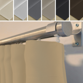 Cortina Basic Blackout Tecido Corta Luz 6,00x2,70m para Trilho Suiço 5m