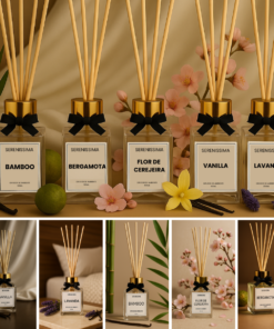 Difusor de Ambiente Classic Frasco de Vidro com Varetas de Madeira 100ml Essência Premium