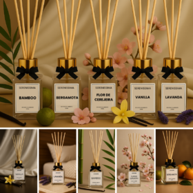 Difusor de Ambiente Classic Frasco de Vidro com Varetas de Madeira 100ml Essência Premium