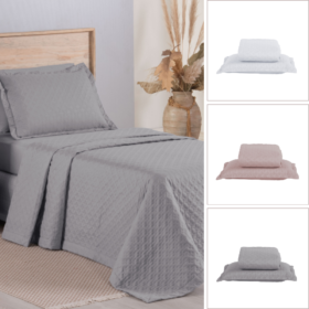 Kit 2 Pçs Cobre Leito Solteiro Attuale Dupla Face Matelado