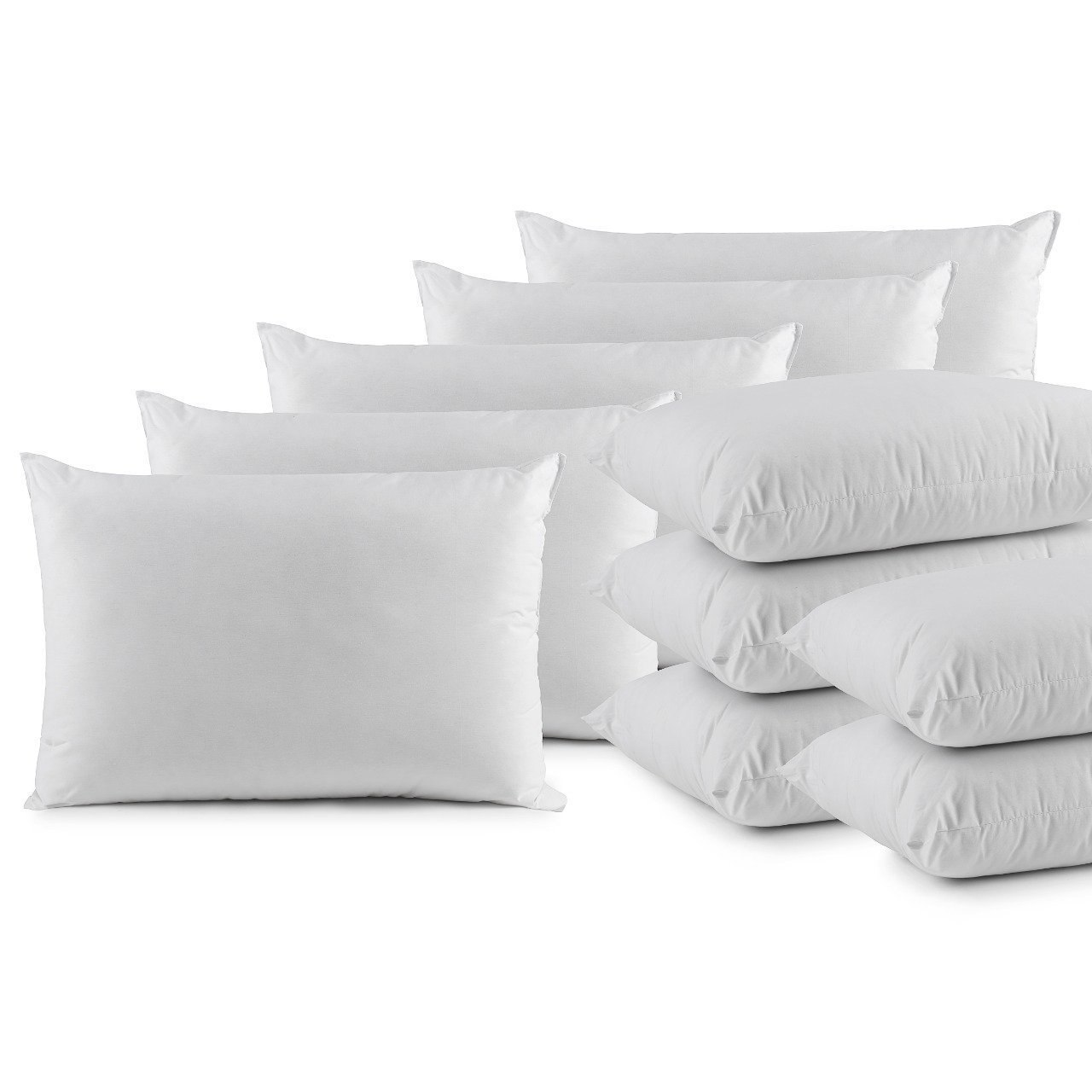 Kit 10 Pçs Travesseiro Padrão Silicone Percal 200 Fios 600 Gr 1 Kit 10 Pçs Travesseiro Padrão Silicone Percal 200 Fios 600 Gr