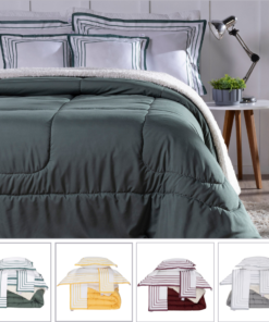 Kit 5 Pçs Coberdrom Casal King Soft Hipercal 400 Fios Dupla Face