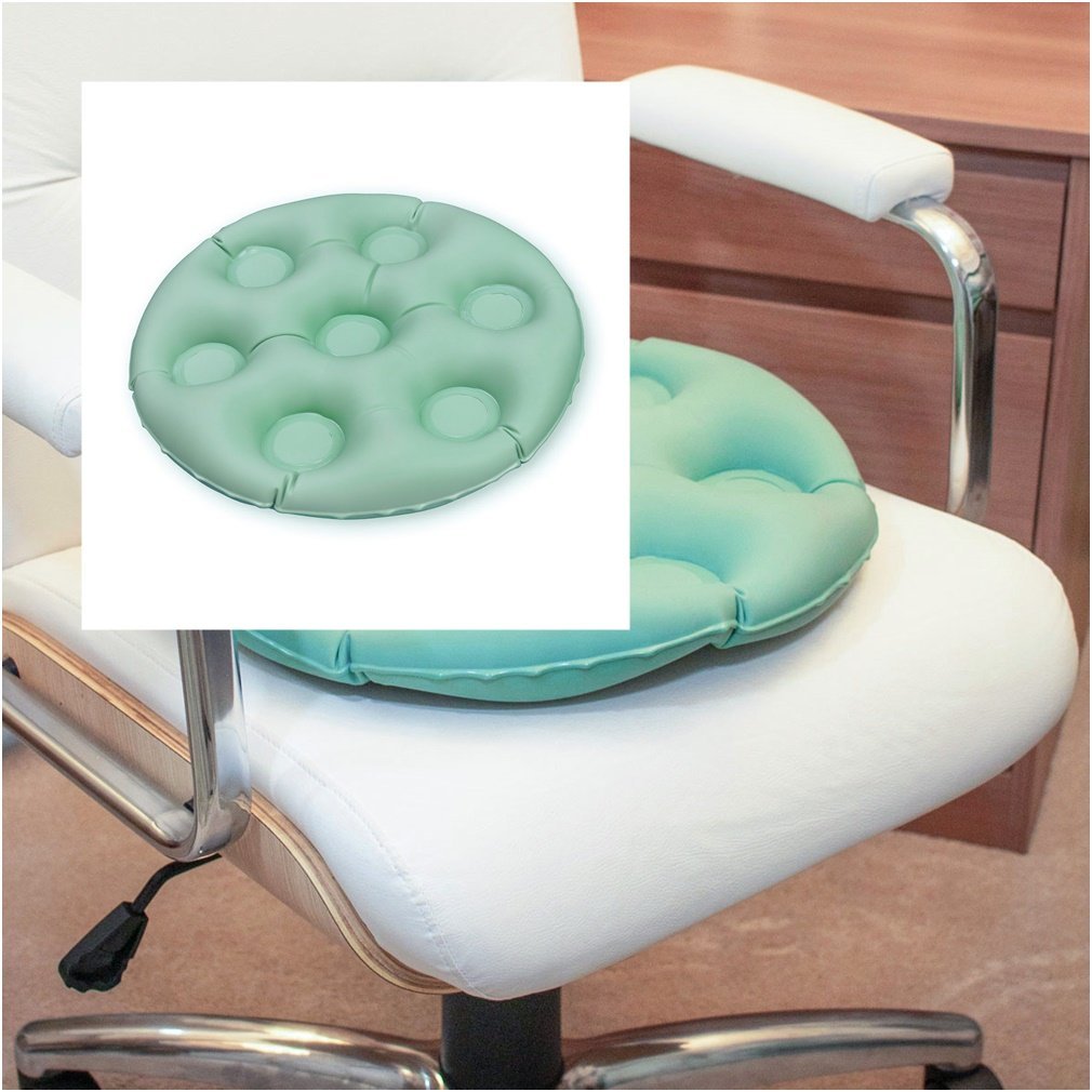 Almofada Ortopédica Caixa de Ovo Redonda Inflável 2 em 1 1 Almofada Ortopédica Caixa de Ovo Redonda Inflável 2 em 1